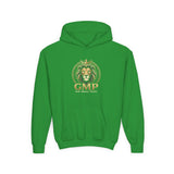 Youth Lion Crest Hoodie — GMP Gold Emblem Kids Pullover