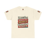 Put GOD First Hustle For The MONEY Tee - Faith & Motivation Graphic T-Shirt