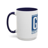 Coffee Mug — GMP (God Money Power) Blue Accent Ceramic Mug