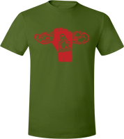 Almighty Power "Fist" Dark Green/Red T-Shirt