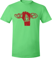Almighty Power "Fist" Light Green/Red T-Shirt
