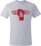 Almighty Power "Fist" Silver/Red T-Shirt
