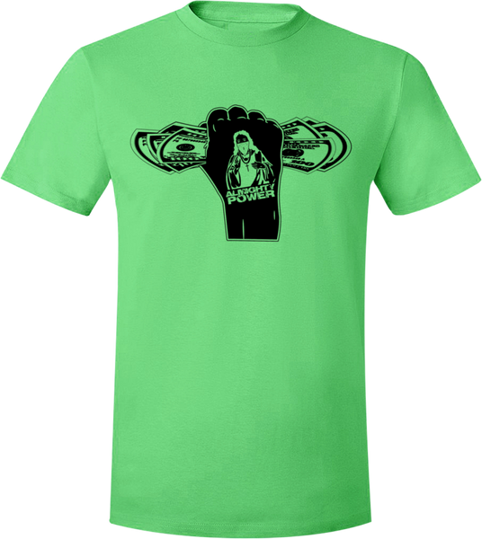 Almighty Power "Fist" Green/Black T-Shirt