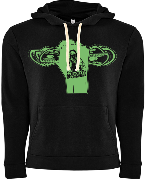 Almighty Power "Fist" Black/Light Green Hoodie