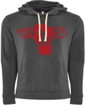 Almighty Power "Fist" Silver/Red Hoodie