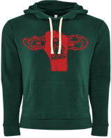 Almighty Power "Fist" Dark Green/Red Hoodie