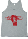 Almighty Power "Fist" Silver/Red Tank