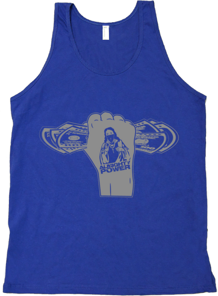 Almighty Power "Fist" Blue/Silver Tank