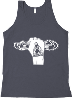 Almighty Power "Fist" Dark Silver/White Tank