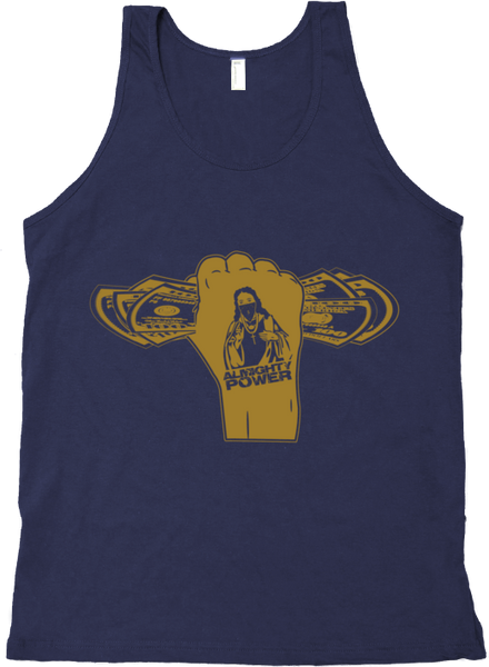 Almighty Power "Fist" Dark Blue/Gold Tank
