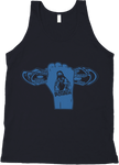 Almighty Power "Fist" Black/Blue Tank