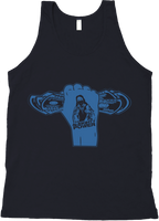 Almighty Power "Fist" Black/Blue Tank