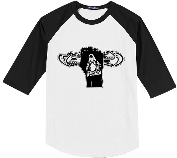 Almighty Power "Fist" White/Black Sport-Tek Shirt