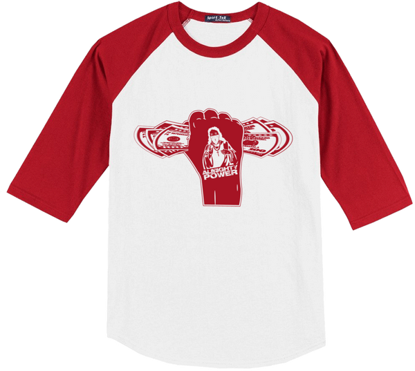 Almighty Power "Fist" White/Red Sport-Tek Shirt