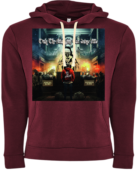 Only The Almighty Can Judge Me Album Cover Hoodie Burgundy