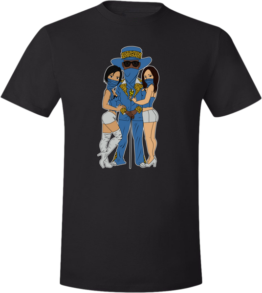 God Money Power "Almighty Pimpin" Blk/Blu TShirt