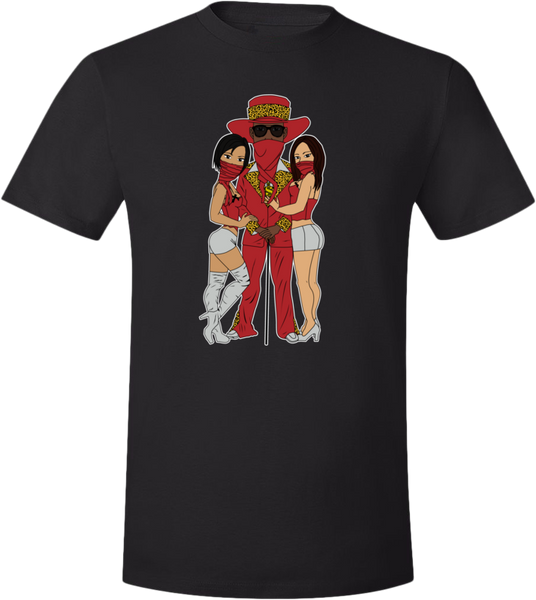 God Money Power "Almighty Pimpin" Blk/Red TShirt