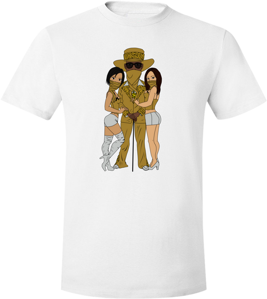 God Money Power "Almighty Pimpin" Wht/Gld TShirt