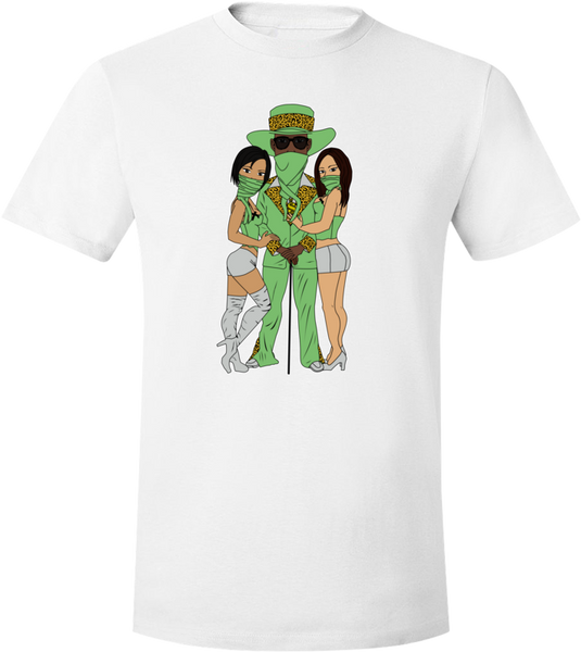God Money Power "Almighty Pimpin" Wht/Grn TShirt