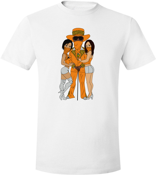 God Money Power "Almighty Pimpin" Wht/Org TShirt