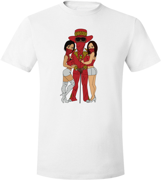 God Money Power "Almighty Pimpin" Wht/Red TShirt
