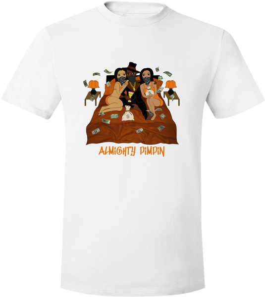 God Money Power "Almighty Pimpin" Wht/Org T-Shirt