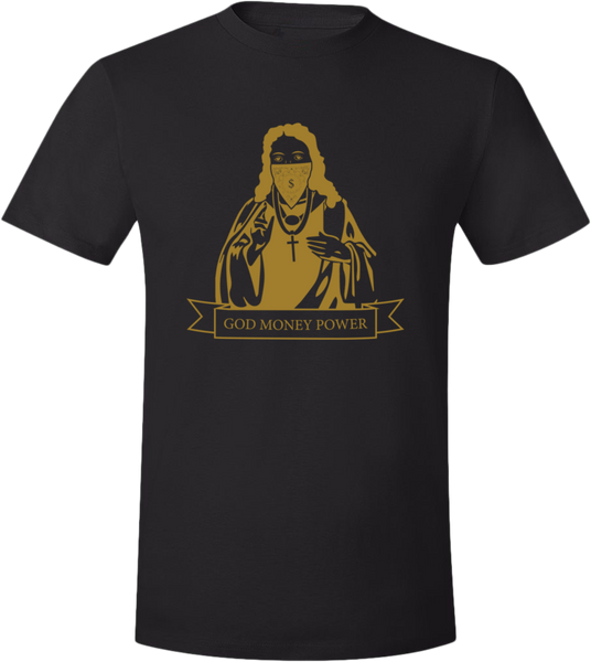 Jesus Logo T-Shirt / Black & Gold