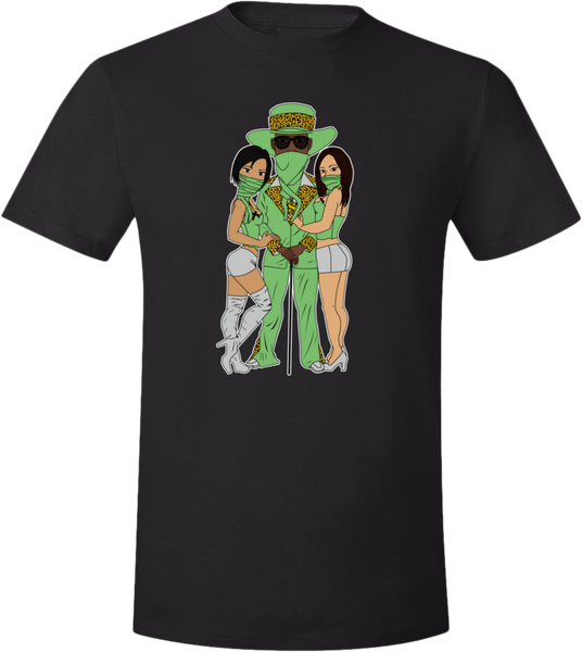 God Money Power "Almighty Pimpin" Blk/Grn TShirt