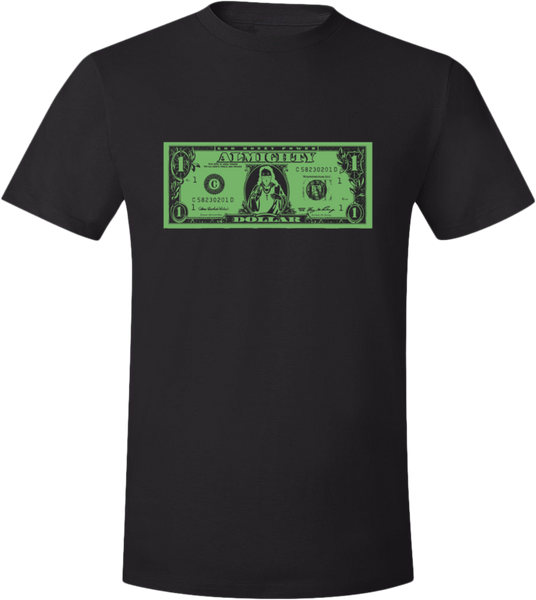 God Money Power "Almighty Dollar Text" Black/Green