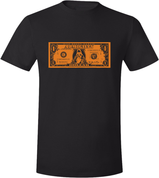 God Money Power "Almighty Dollar Text" Blk/Org
