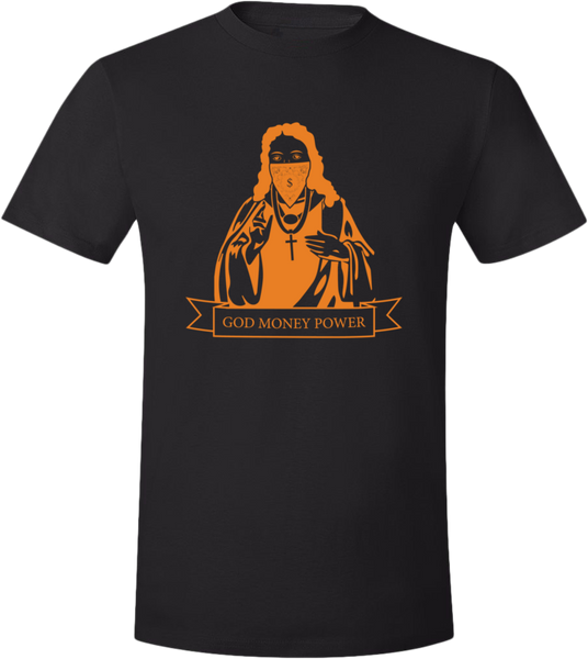 Jesus Logo T-Shirt / Black & Orange