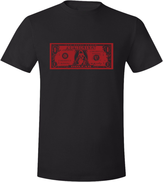 God Money Power "Almighty Dollar Text" Black/Red