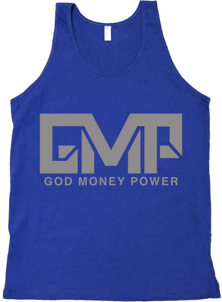 GMP Block Logo Tank Top Blue/Silver