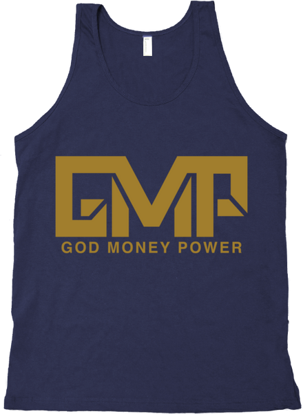 GMP Block Logo Tank Top Navy Blue/Gold