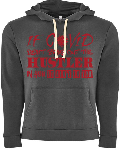 Covid Hustler Hoodie Silver/Red Hoodie