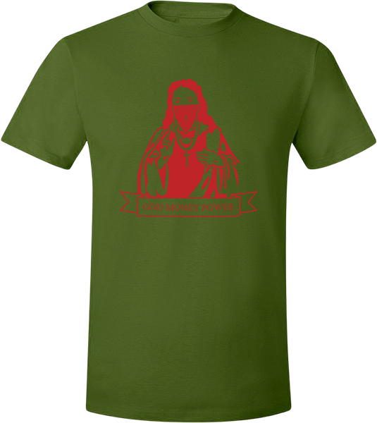 Jesus Logo T-Shirt / Green & Red