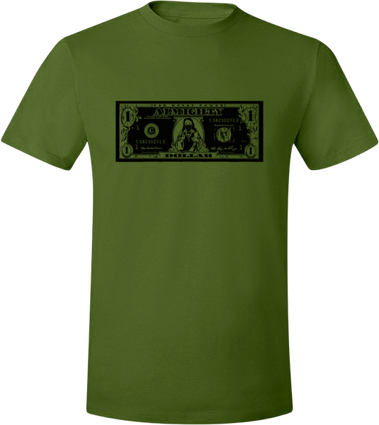 God Money Power "Almighty Dollar Text" Black/Green