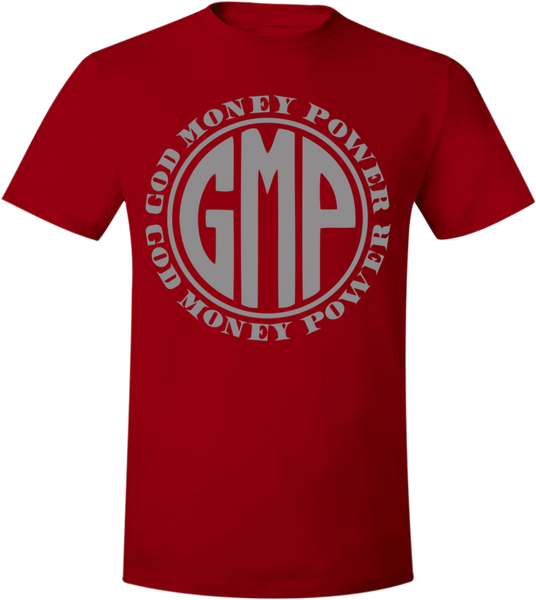 GMP Circle Logo T-Shirt Dark Red/Silver
