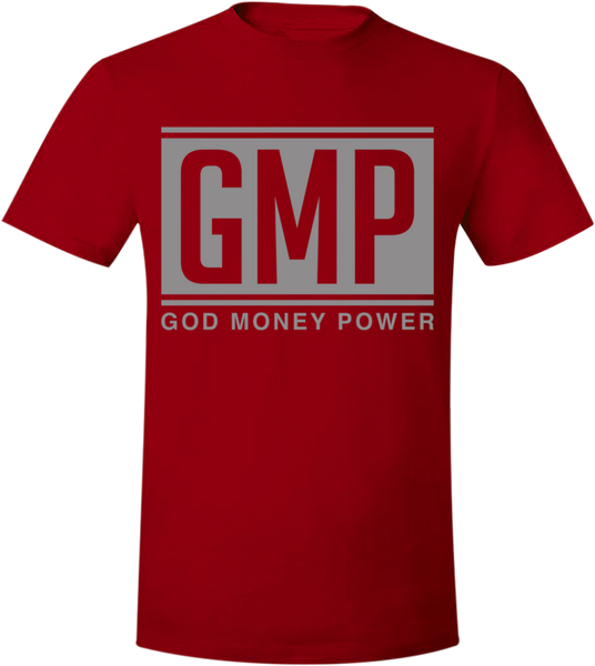 GMP Letters T-Shirt Dark Red/Silver