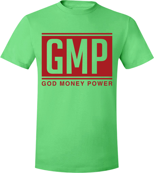 GMP Letters T-Shirt Grass Green/Red