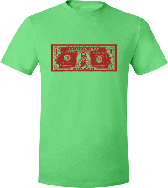 God Money Power "Almighty Dollar Text" Red/Green