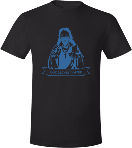 Jesus Logo T-Shirt / Black & Blue