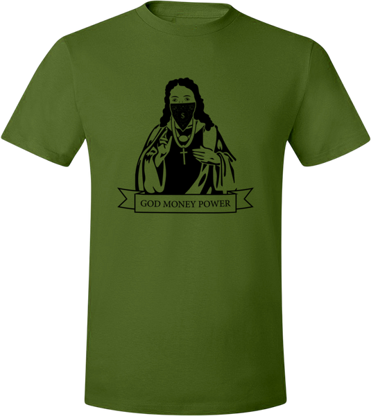 Jesus Logo T-Shirt / Green & Black