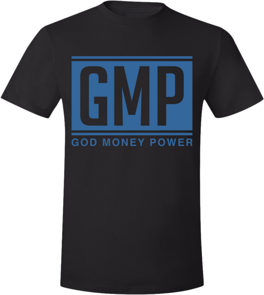 GMP Letters T-Shirt Black/Blue