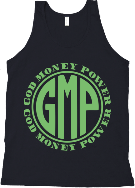 GMP Circle Logo Black/Light Green Tank Top