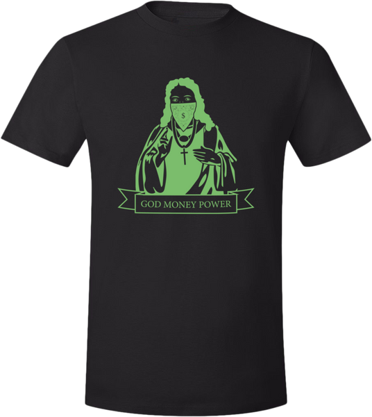 Jesus Logo T-Shirt / Black & Green