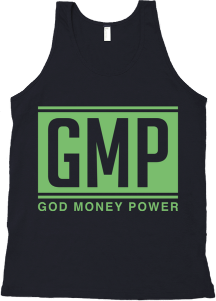 GMP Letters Tank Top Black/Light Green