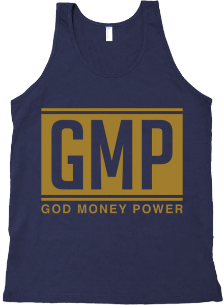 GMP Letters Tank Top Navy Blue/Gold