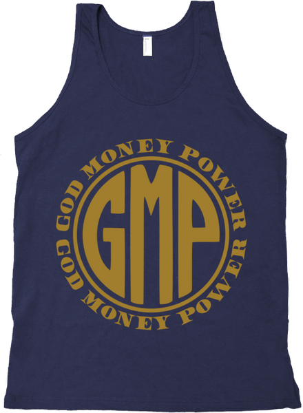 GMP Circle Logo Navy Blue/Gold Tank Top