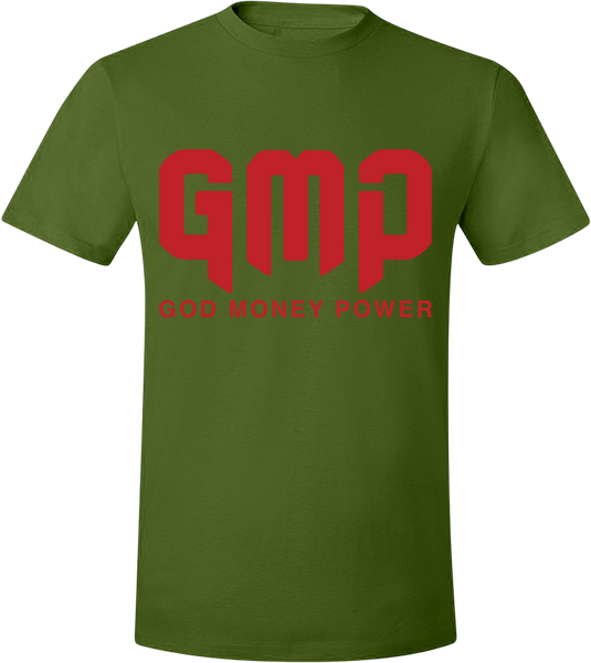 GMP Reflection Logo T-Shirt Dark Green/Red